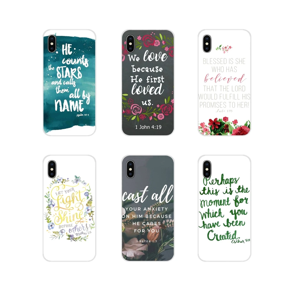 Мягкие чехлы для Apple iPhone X XR XS MAX 4 4S 5 5S 5C SE 6 6S 7 8 Plus ipod touch христианская тема