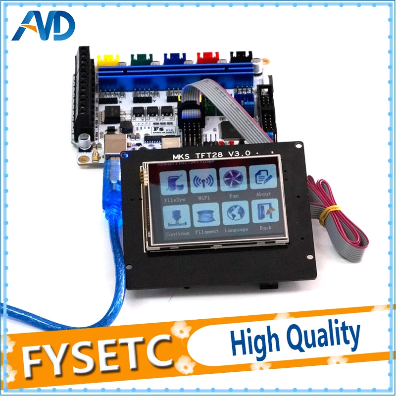 

F5 V1.2 Control Board Replace BASE 1.4 & Ramps 1.4 Controller Board + TFT 28 V3.0 Display Color TFT Support WIFI