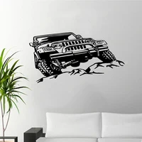 Jeep Off Road Wall Decal Art Great for the kids Room Man Cave Garage Wall Decoration Vinyl Wall Stickers Car Decals for Boy S753
