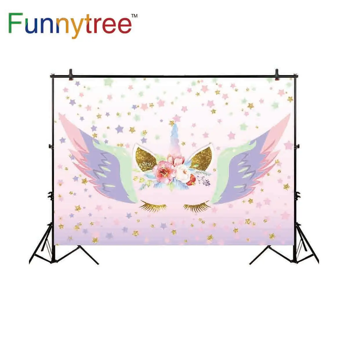 Фон Funnytree для студийной фотосъемки фон с изображением единорога крыльев звезд