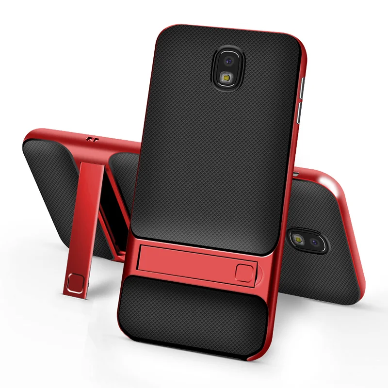 Жесткий PC Рамка TPU чехол для samsung J7 Pro J730 J7 S8 плюс крышка гибридный TPU+ PC Стенд держатель обложки для samsung J5 J7