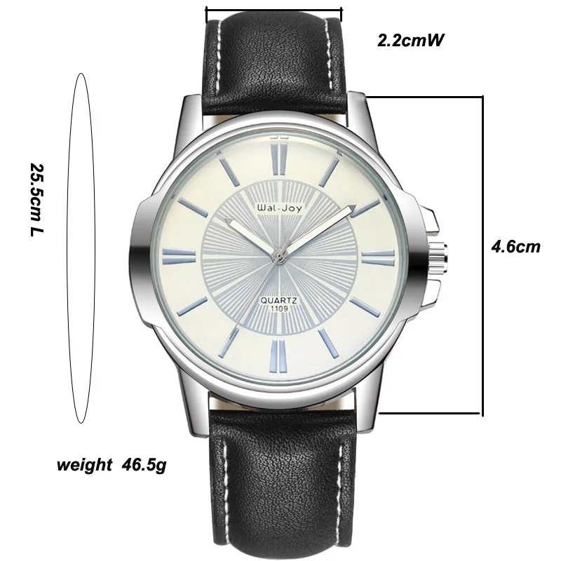 

WJ-8103 Fashion Popular Stainless Steel Quartz Movement China Leather Strap Watches Men Luxury Wristwatch montre de luxe