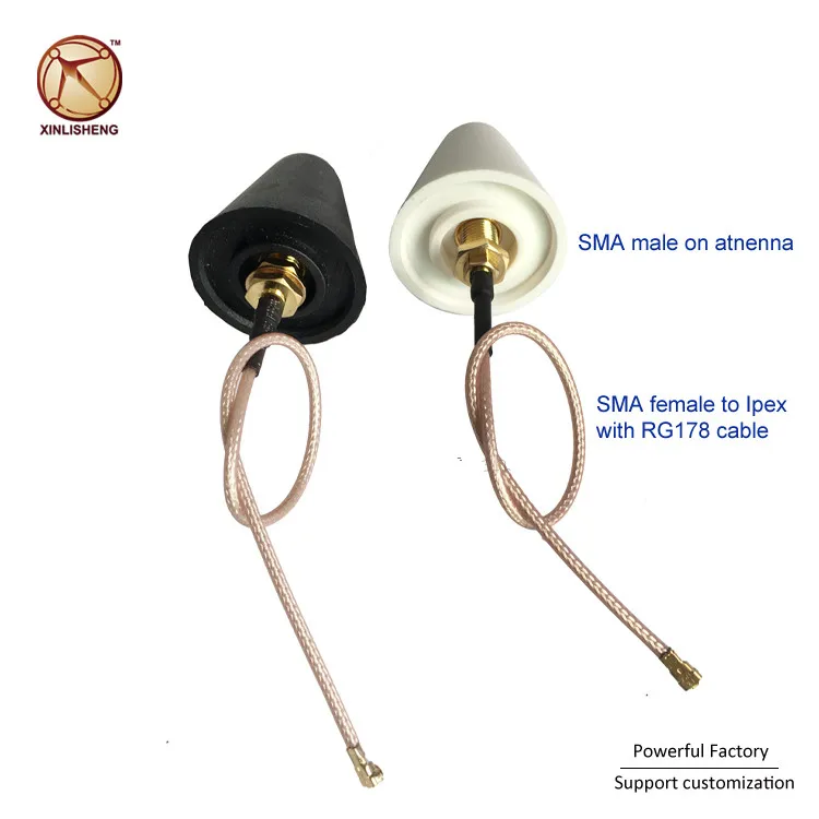 Outdoor waterproof external omni 2.4ghz wifi antenna with RP sma to Ipex RG178 cable 1pca