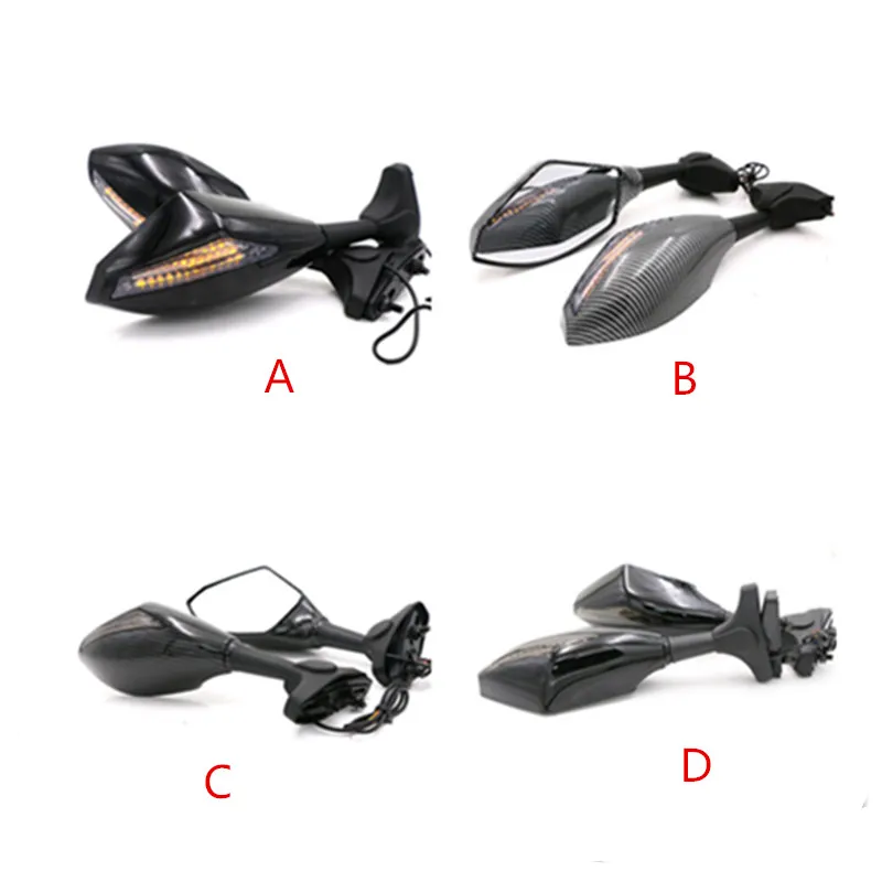 

Motorcycle LED Amber Turn Signal Indicator Rearview Side Mirrors Bobber Chopper Touring Atv Scooter Offroad Custom