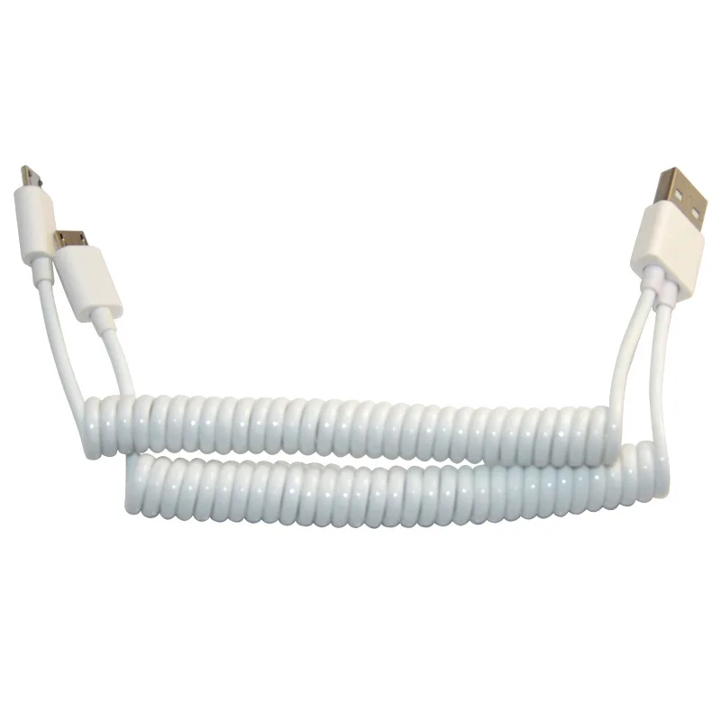 1 м пружина Спиральный USB 2 0 папа * микро 5Pin синхронизации данных плоский