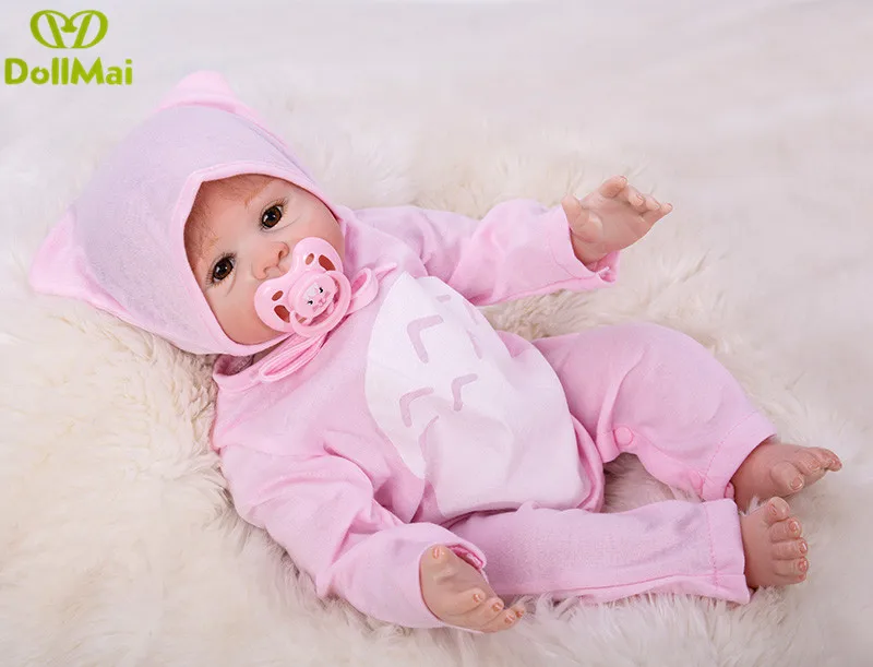 48 см мягкие силиконовые куклы Reborn DOLLMAI 19 &quotручной работы тела классические яркие
