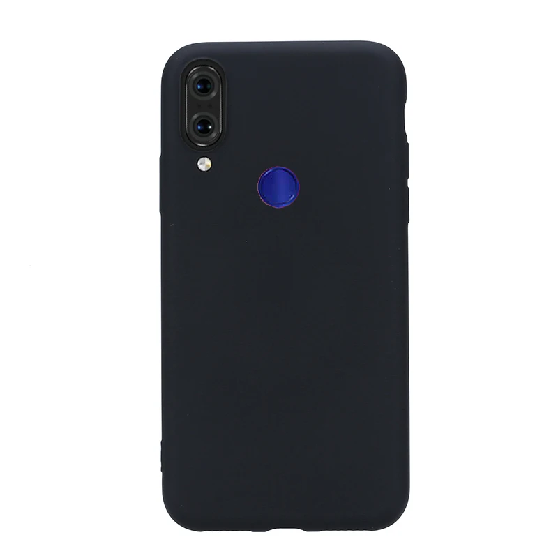 Жидкий силиконовый чехол для Xio mi Red mi Note 7 противоударный мягкий ТПУ сенсорный гладкий Чехол на заднюю панель для Xio mi 8 Lite 9 Красный mi Note7 Capa - Цвет: Black