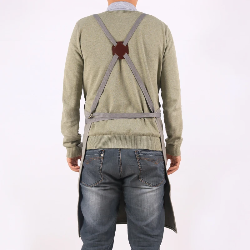 Винтажный холщовый фартук WEEYI для мужчин и женщин Парикмахерская без рукавов