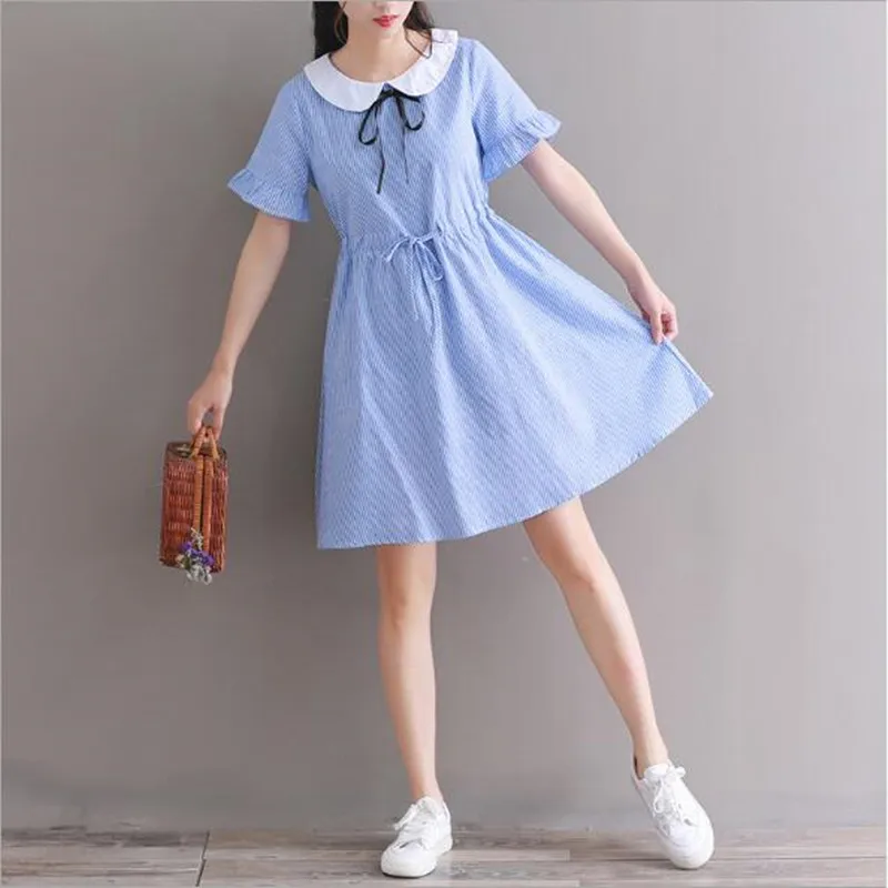 Летнее женское милое платье в стиле Kawaii Mori Girl повседневное свободное