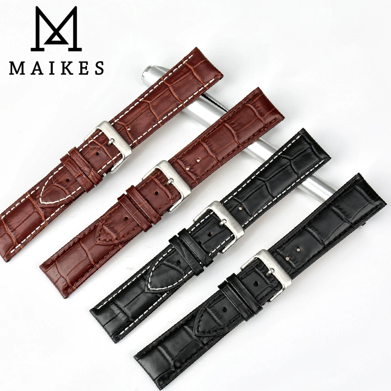 Ремешок для часов MAIKES из натуральной кожи браслет Longines аксессуары 18 мм 19 20 22 24 |