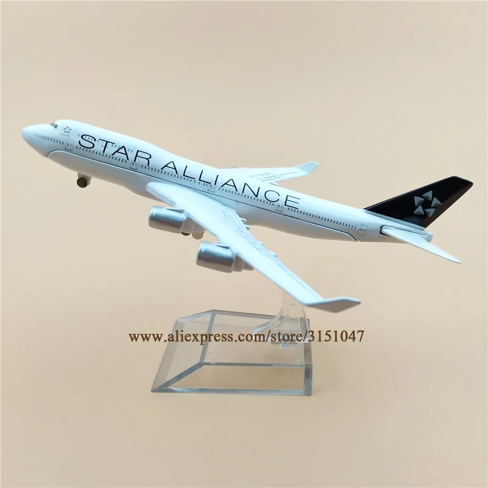 16 см сплав металла Air Star Alliance B747-400 Airline модель самолета Boeing 747 Airways подарки для
