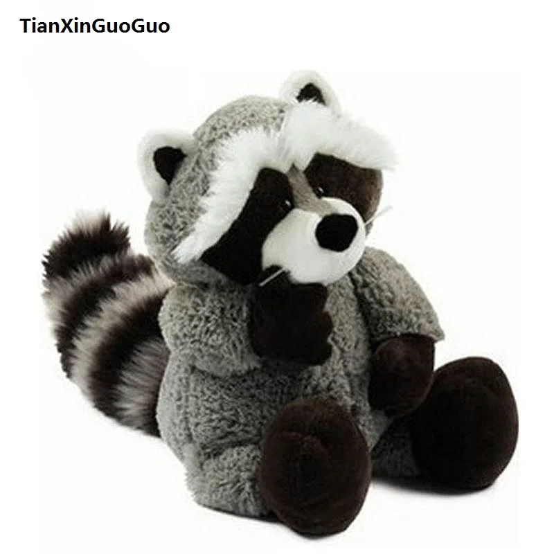 

large 75cm cute raccoon soft doll gray raccoon plush toy throw pillow birthday gift w2002