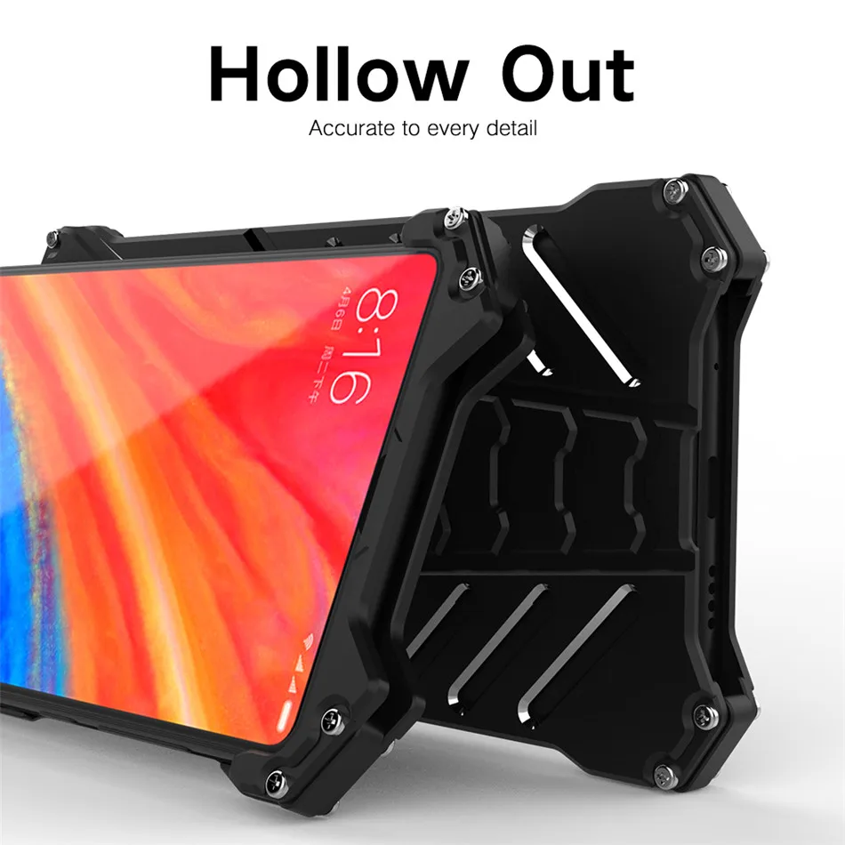 For Xiaomi mi mix 2s Case R-JUST Luxury Space Aluminium Metal Cases 5.99&quot Mobile Phone Cover Coque | Мобильные телефоны и