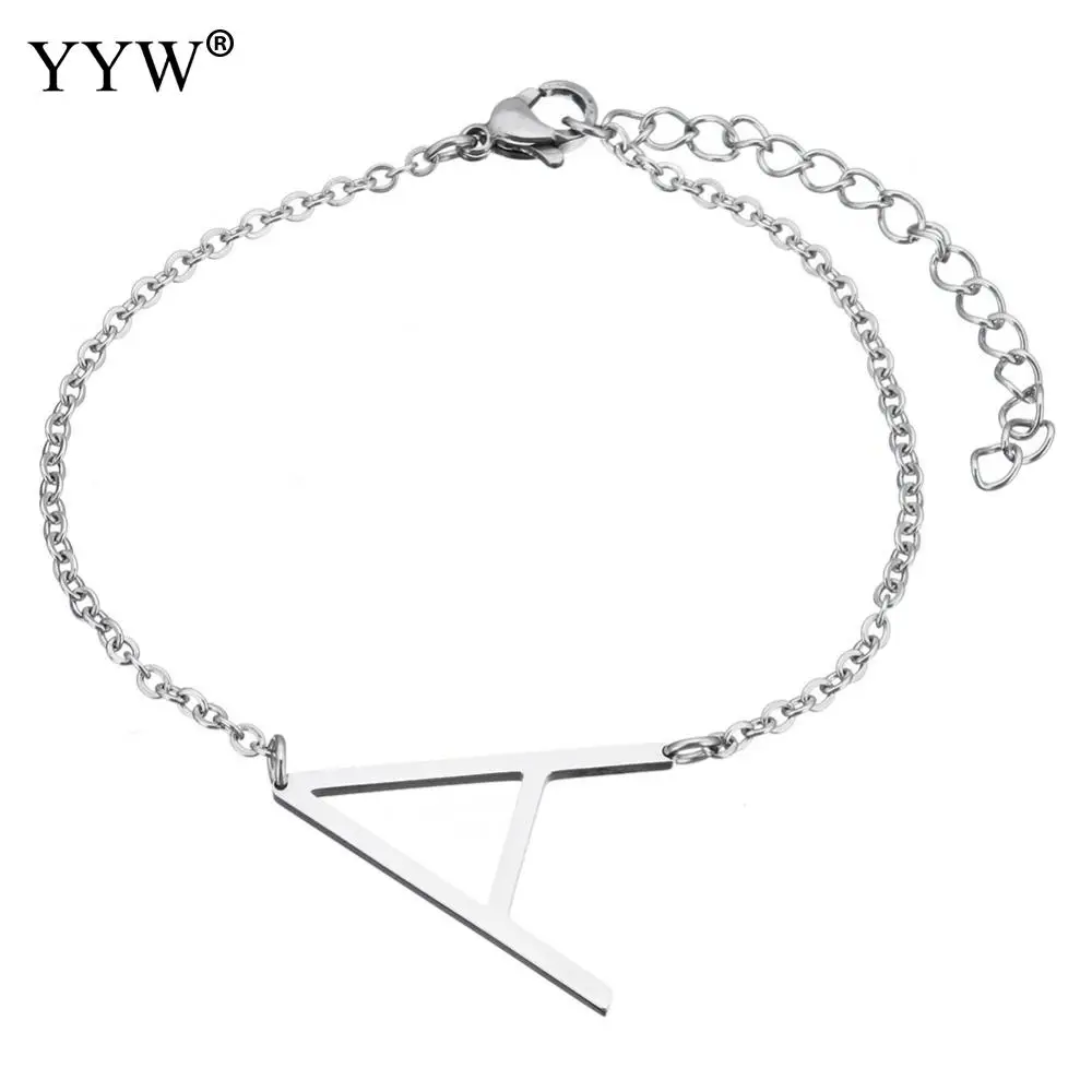 Женский браслет с надписью из нержавеющей стали серебристый | Украшения и