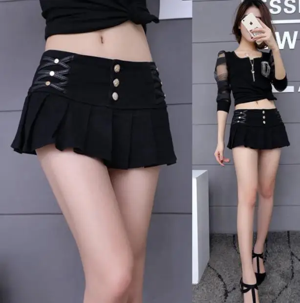 Летняя мини-юбка женская плиссированная юбка облегающая эластичная