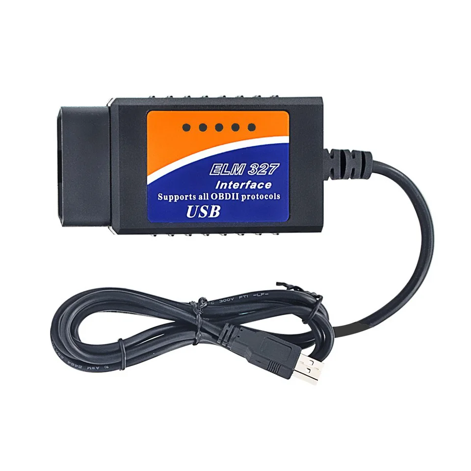 Новый диагностический инструмент OBD2 ELM327 USB V1.5 пластиковый автомобильный кабель