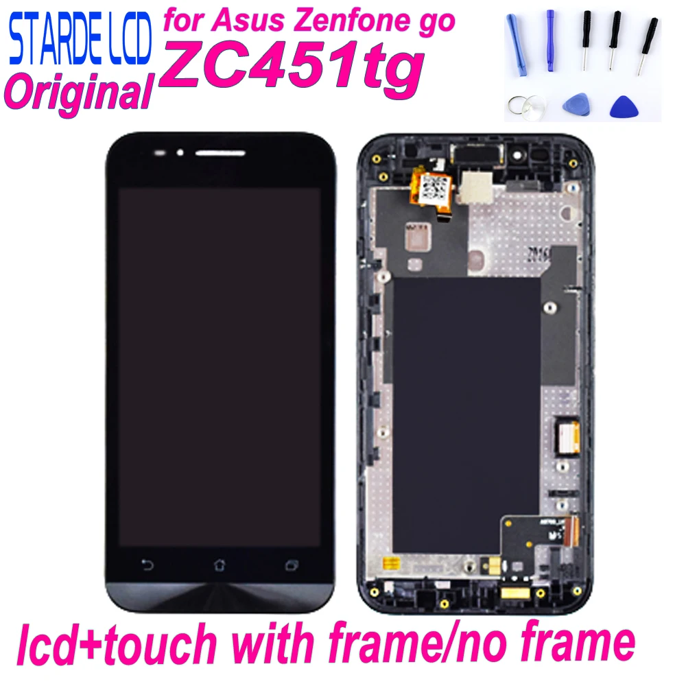 ЖК дисплей Starde для Asus Zenfone Go ZC451TG с сенсорным экраном и дигитайзером в сборе рамкой