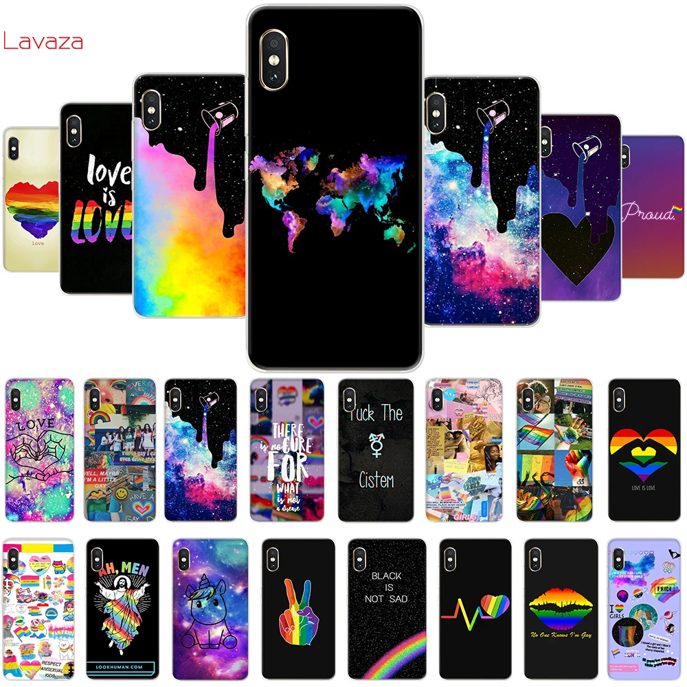 Жесткий чехол Lavaza Love Is LGBT с радужным сердцем для POCOPHONE F1 Xiaomi A2 8 9 SE Lite A1 Max 3 Redmi Note 7