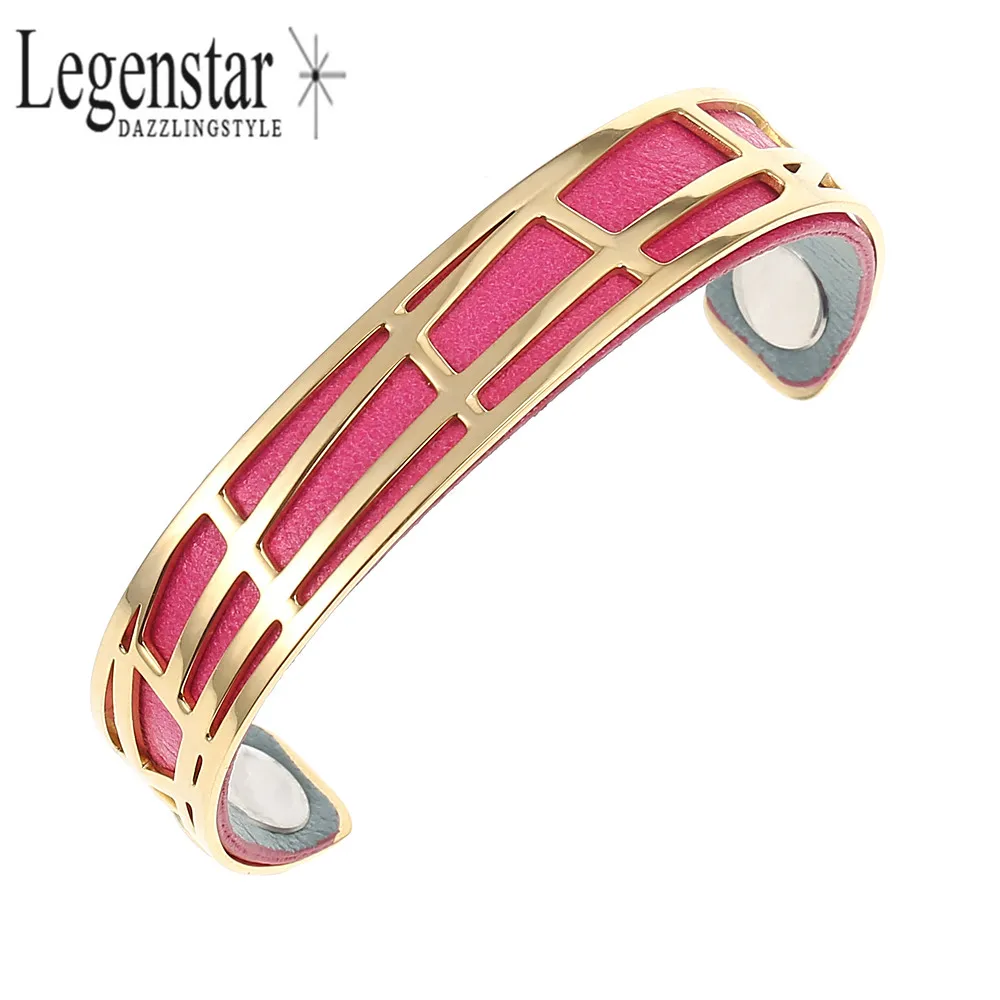Legenstar манжета жесткий браслет Feminina Masculina атласная лента из нержавеющей стали