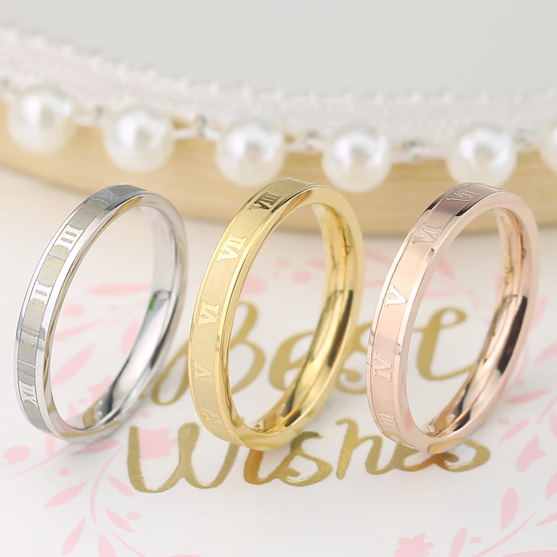 Женское кольцо из нержавеющей стали с римскими цифрами | Украшения и аксессуары