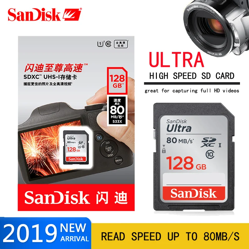 Карта памяти Sandisk карта Micro SD класс 10 sd Microsd 64 ГБ 32 16 128 флэш для 1080p 3D 4K