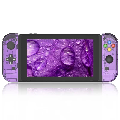 DIY Корпус Замена Прозрачный для joycon Joy-con консоли переключателя L R контроллер запчасти для ремонта - Цвет: purple with back