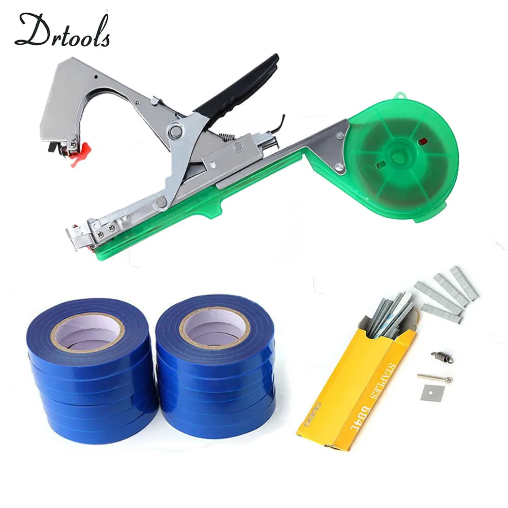 12 blue tapetool set Drtools садовые инструменты машина для завязывания растений ветка машина для завязывания рук Tapetool Tapener упаковка овощей стволовых обвязок T1-T8 - Цвет: 12 blue tapetool set