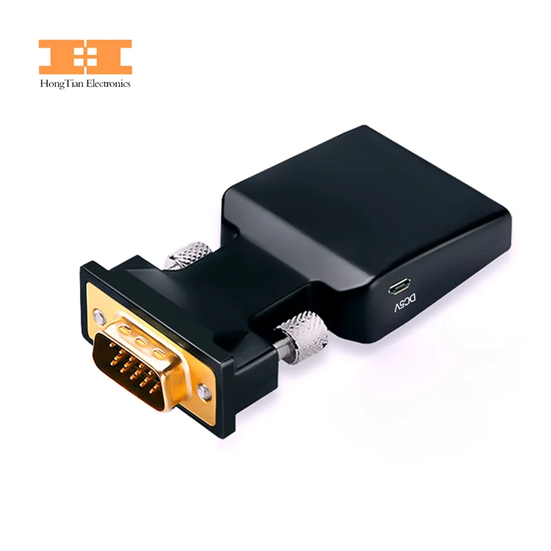 VGA к HDMI адаптер micro USB интерфейс Женский Мужской конвертер с AUX аудио 3 5 мм порт для