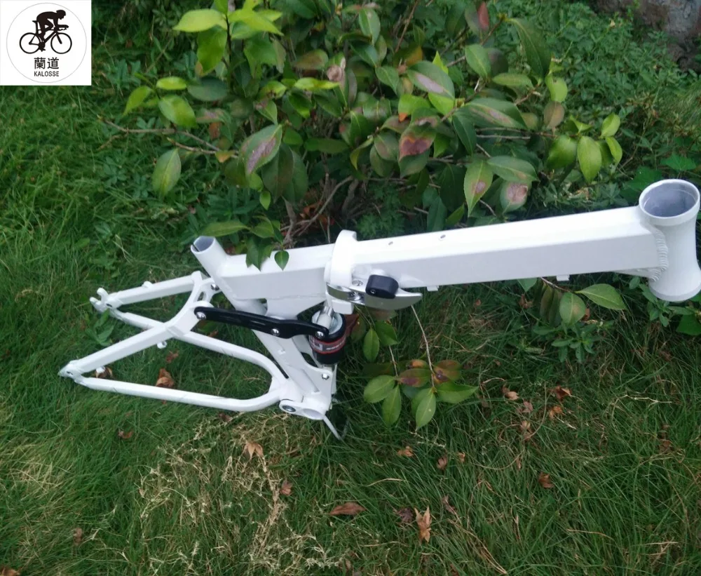 Kaloss DIY Цветная Складная велосипедная Рама полная подвеска рама для горного