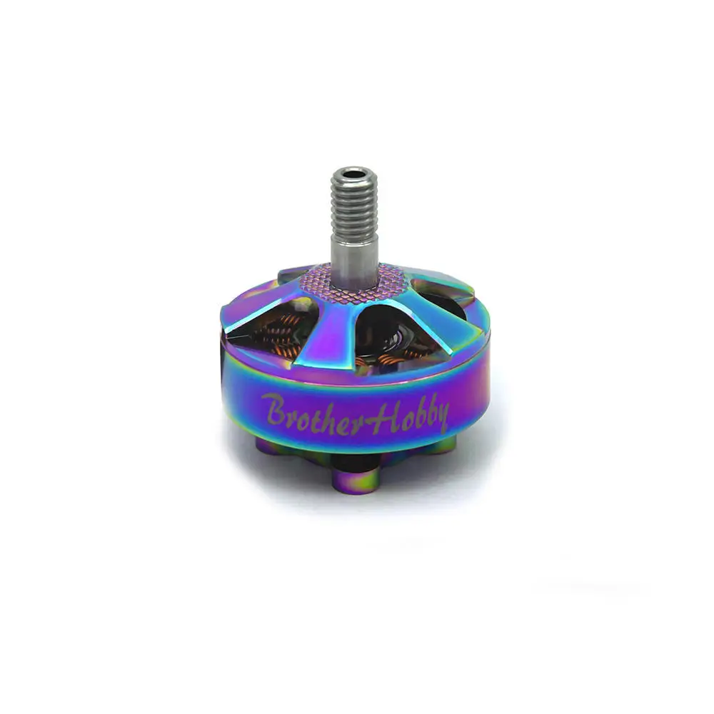 Безщеточный мотор BrotherHobby Returner R6 2306 2450KV 4-5S с цветным покрытием 16 см провод для