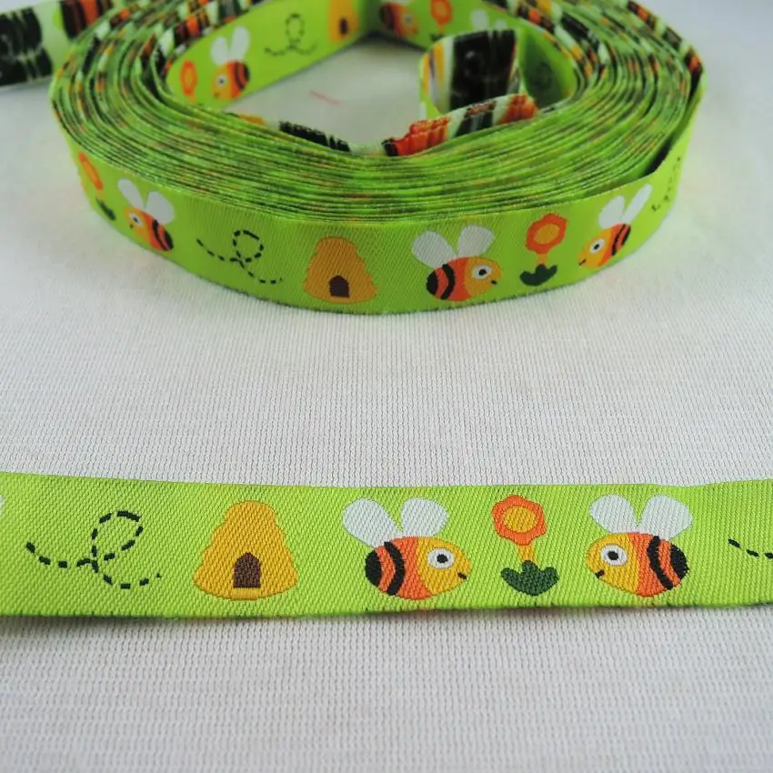 10 Colors 2019 Polyester Woven Jacquard Ribbon 5/8 x 5 Yards with Love Anchor Clock Pattern for Dog Collars image 5