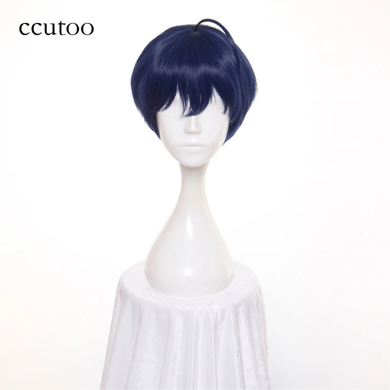 

ccutoo A3 12" 30cm blonde pink blue short straight synthetic hair cosplay wig heat resistance fiber 6 color available