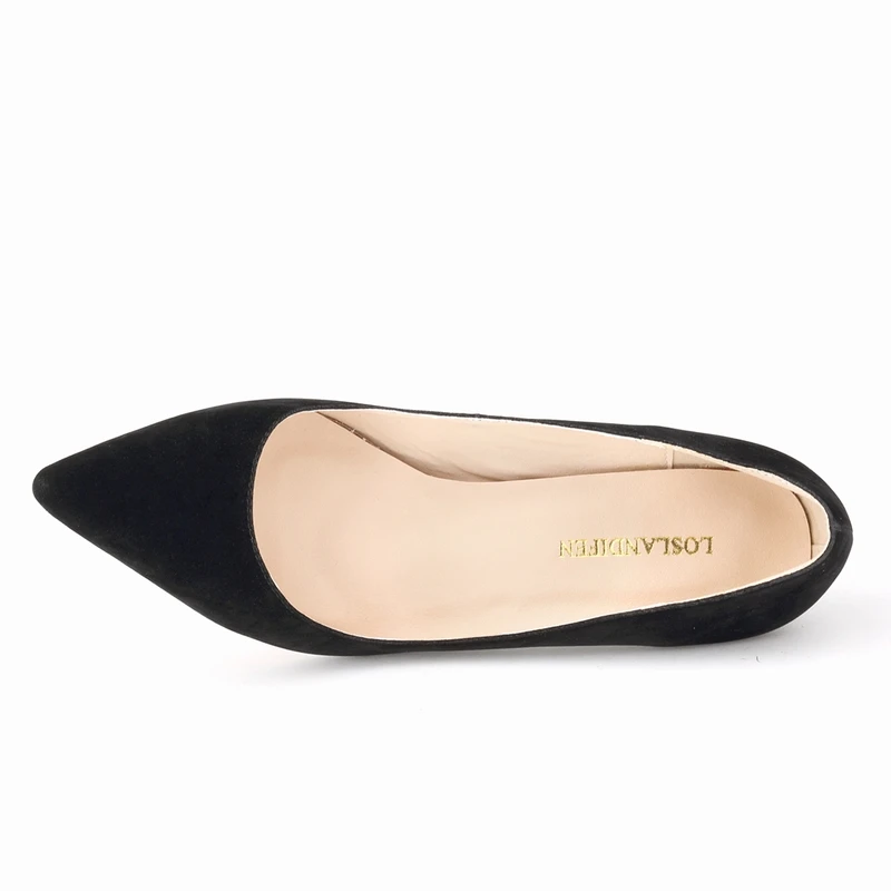 Большой Размер Насосы Мода Стиль Острым Носом Замши 8 см Тонкий Каблук