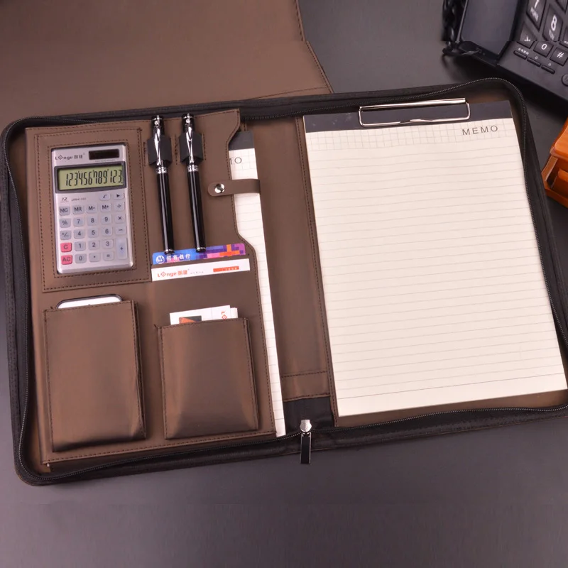 Папка на молнии А4 из искусственной кожи для деловых работ сумка менеджера