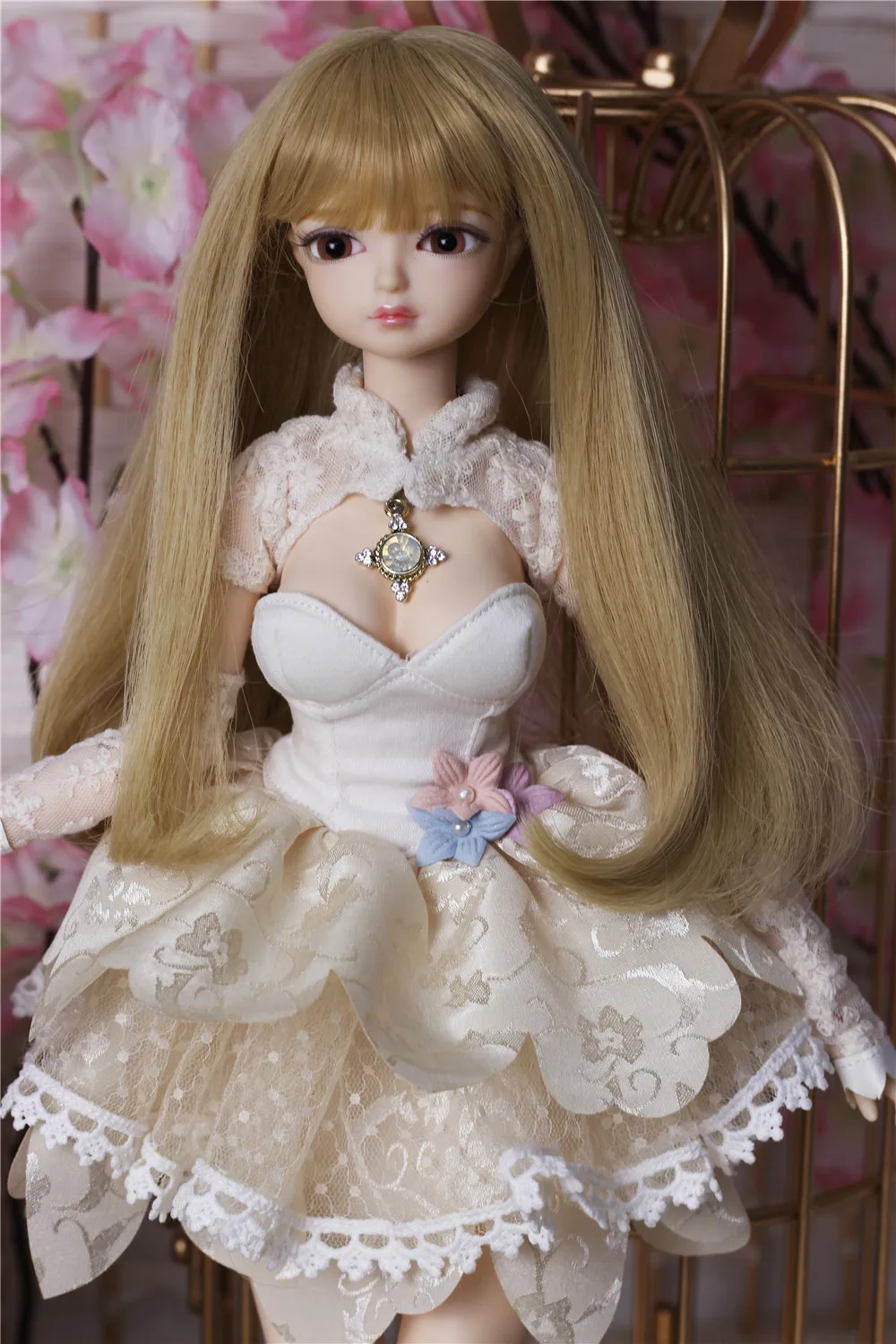 MMGIRL BJD кукла forturn days 1/4 45 см Сладкая девушка с макияж золотые длинные волосы сустава тела