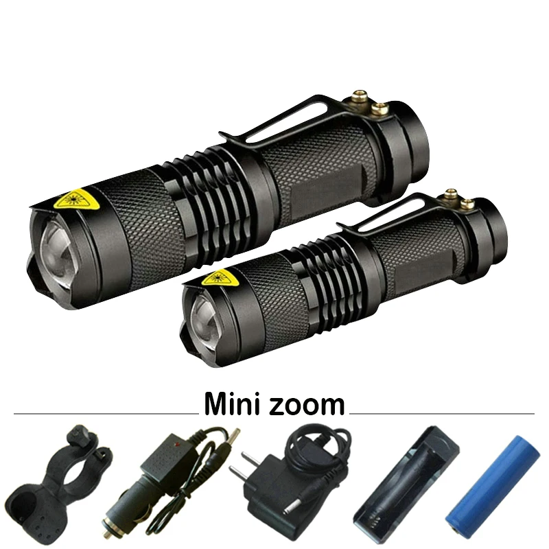 CREE XM L2 СИД миниый проблесковый светильник масштабирования фонарь вспышка светильник перезаряжаемый XML T6 вспышка светильник 3800 люмен Применение 18650 аккумуляторная батарея