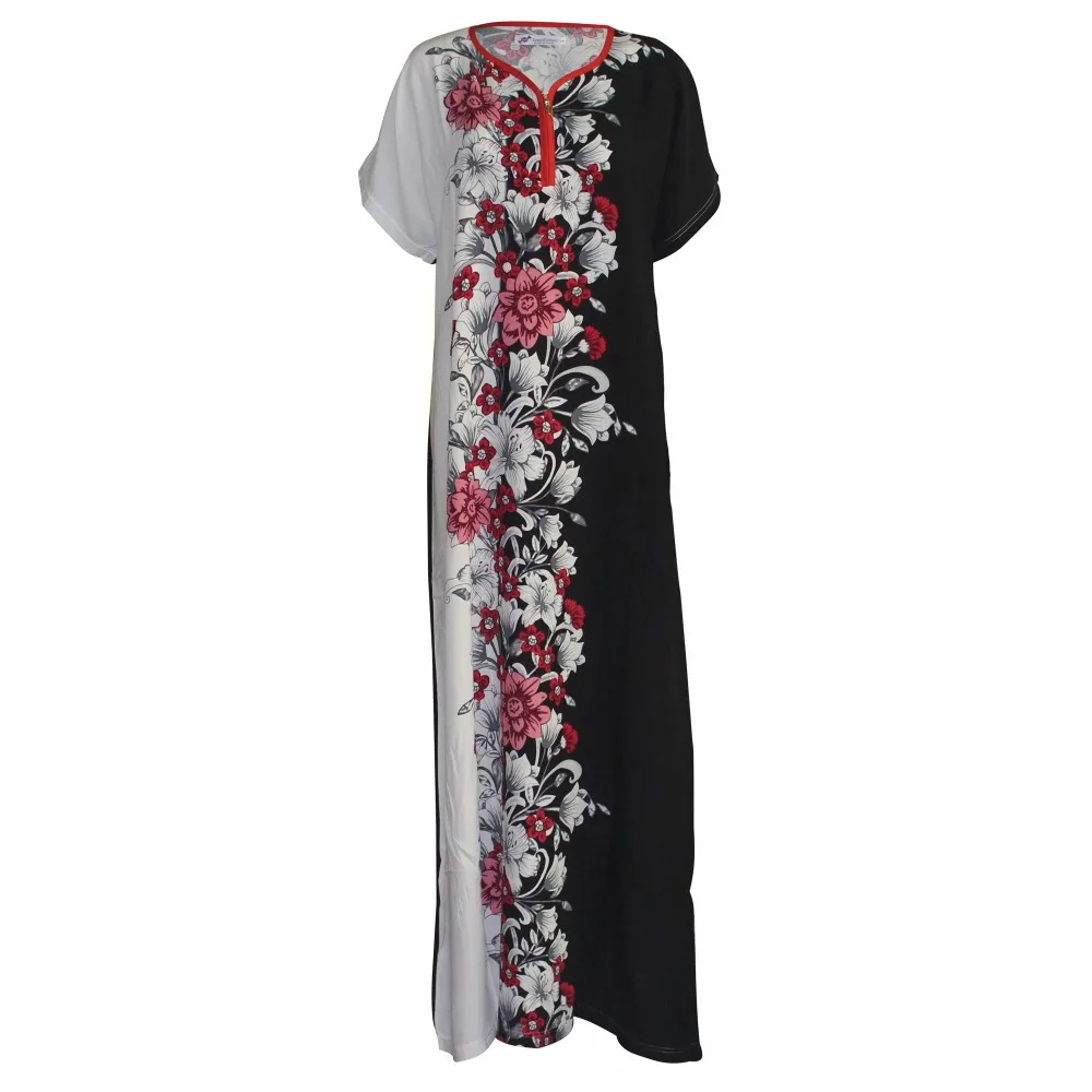 Фото Платье-макси Летнее Длинное на молнии с коротким рукавом | Женская одежда
