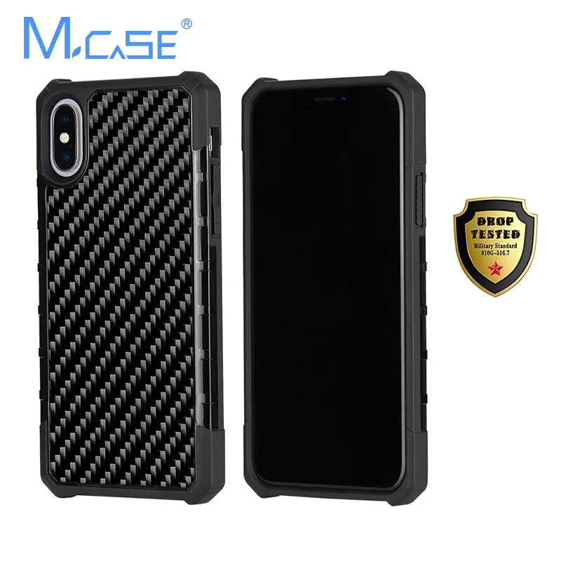 Чехол Mcase из натурального углеродного волокна в деловом стиле для iPhone X XS
