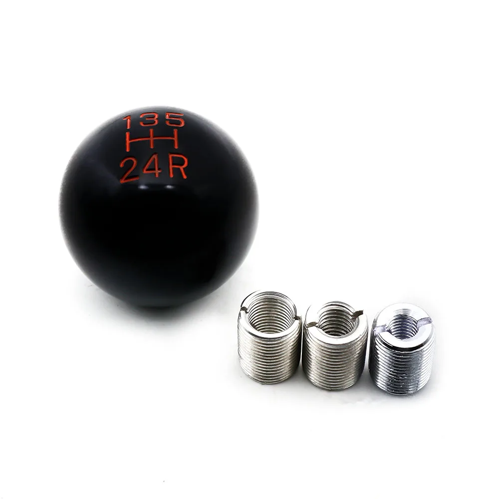 5 speed black Ручка переключения передач M12* 1,5 M10* 1,5 M8* 1,5 универсальная 5 скоростей/6 скоростей автомобиля Стайлинг ручной рычаг переключения передач чехол рычага - Название цвета: 5 speed black