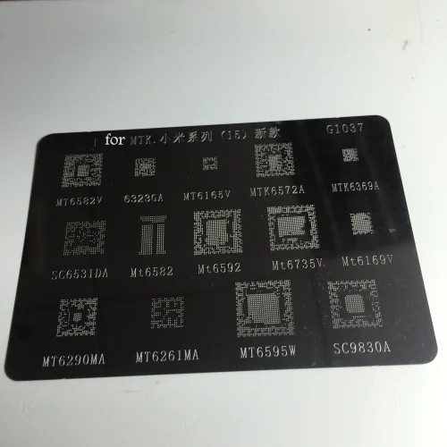 2 шт./лот BGA трафарет для MTK xiaomi -15 MT6165V MT6595W MT6582V MT6592 MT8382V MT6735V MT6323GA MTK6572A | Отзывы и видеообзор