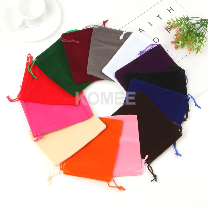 5x7 см бархатный мешок с кулиской 100 шт./лот маленькие ювелирные изделия кольца