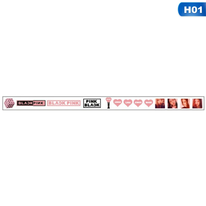 01 K-pop SEVENTEEN BLACKPINK бумага маскировки скрапбук блокнот милый стикер васи лента 10 м - Цвет: 01