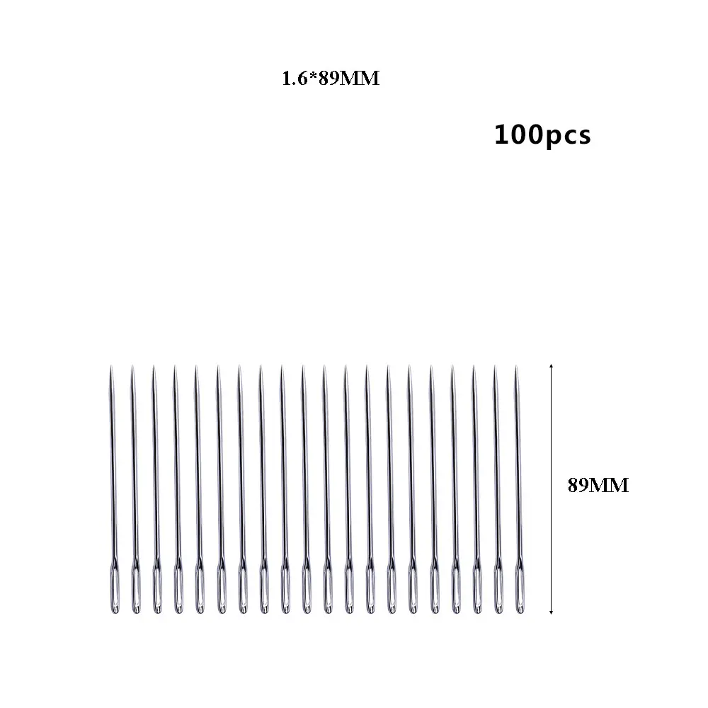 100PCS 20/100 шт 175 мм длиной Нержавеющая сталь, сделай сам, швейная игла для иглы из кожи бытовые швейные Инструмент аксессуары шпильки - Цвет: 100PCS
