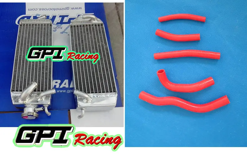 GPI R & L алюминиевый радиатор + шланг для suzuki RM125 RM 125 1998 2000 1999 98 99 00|suzuki radiator hose|suzuki