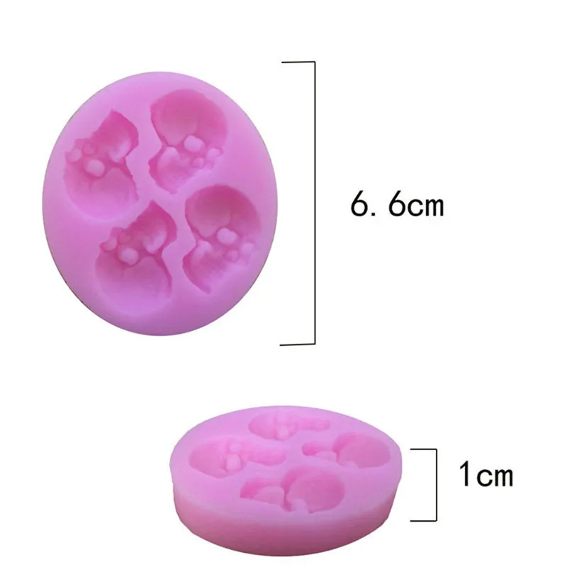 3d череп Единорог Форма силиконовая форма для выпечки в форме цветка мини кексов