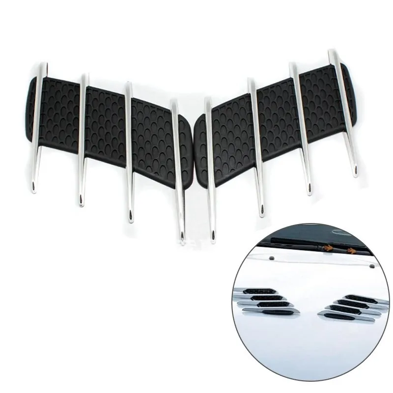 2 шт. Стайлинг автомобиля капюшон боковое отверстие брызговик Акула жаберы