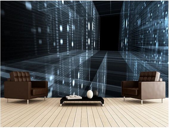 Пользовательские 3D художественные обои темный урбанизм абстрактные фрески для