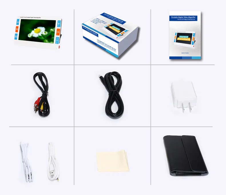 7 дюймов Экран портативная цифровая Лупа с плохим зрением электронные наглядные