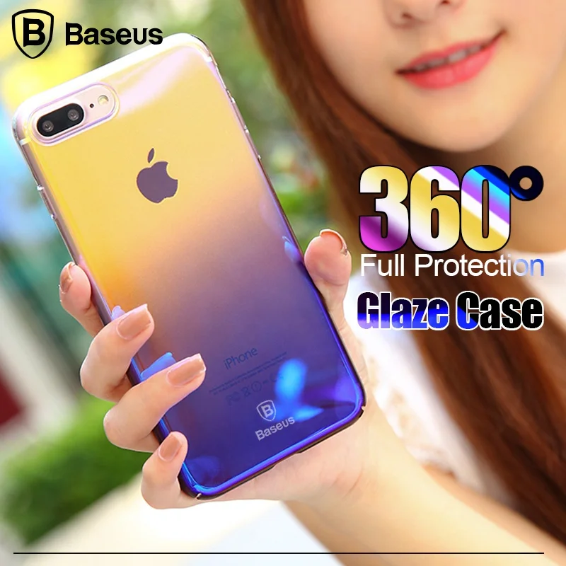 Gradient Color Cases For iPhone 7 Case Transparent Plastic Back Cover 6 6s Plus Capinha Couque |