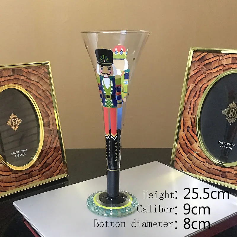 90x80x255mm Европейский бессвинцовый окрашенный красный бокал для вина Кубок Коктейльные стеклянные свечи в стеклянной чашке бытовые Бар Отель вечерние стеклянные стаканы - Цвет: 90x80x255mm